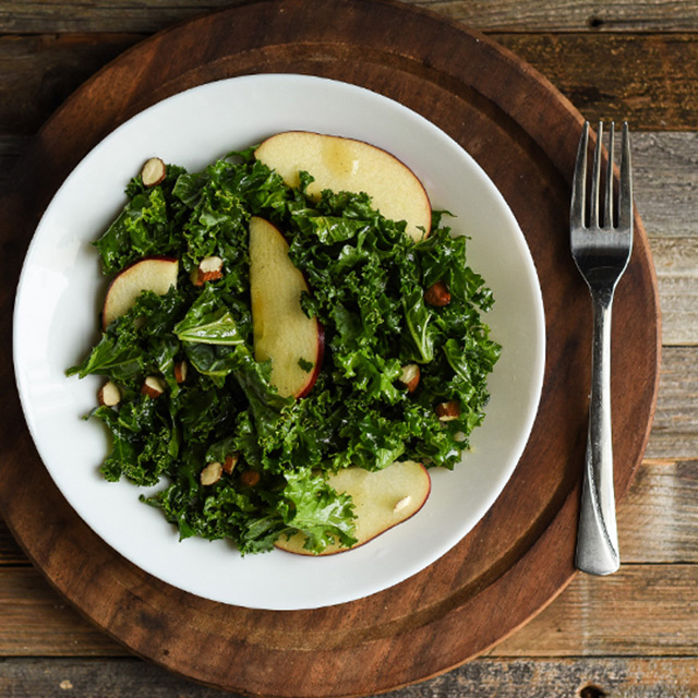 vegan raw kale salad
