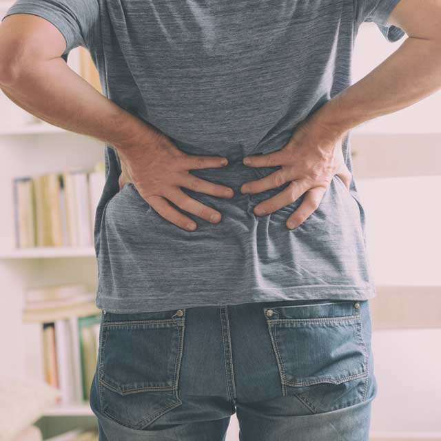 Man suffering from lower back pain