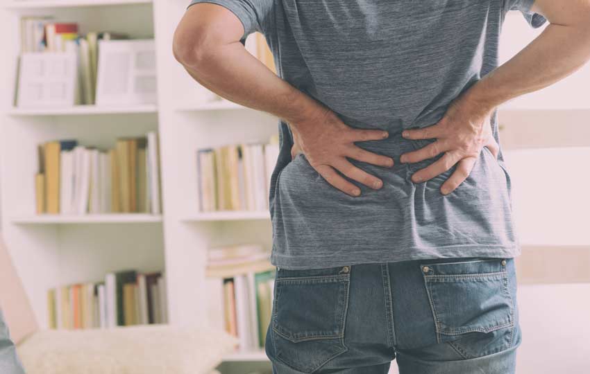 Man suffering from lower back pain