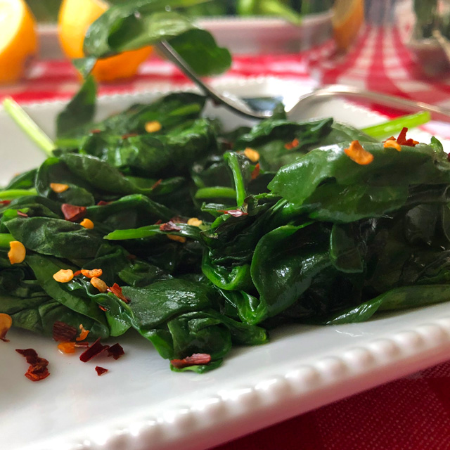 Sauteed spinach