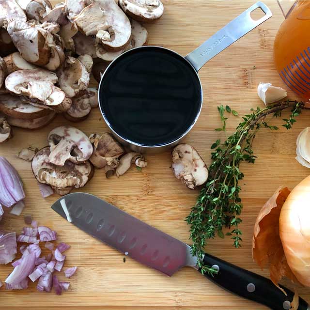 Ingredients on a cutting board